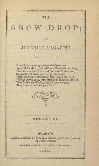 The Snow drop, or, Juvenile magazine