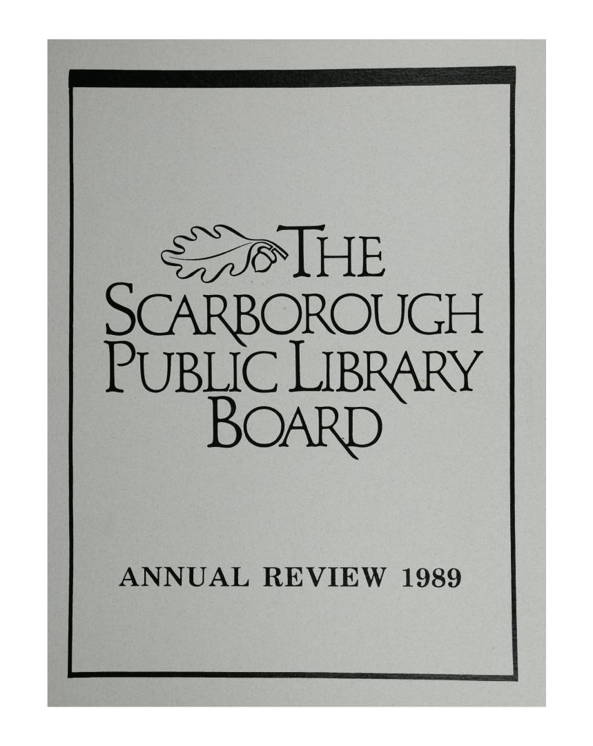 Scarborough Public Library (Ont.). Annual report 1989