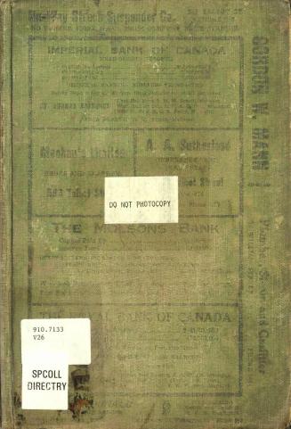 Vernon's City of St. Thomas, street, alphabetical, business and miscellaneous directory 1922