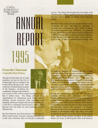 Scarborough Public Library (Ont.). Annual report 1995