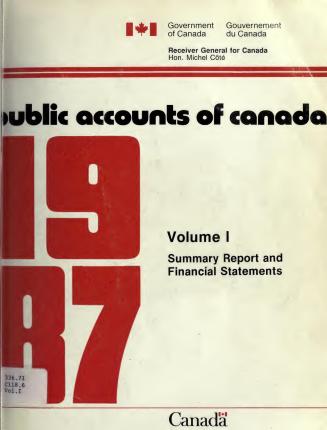 Public accounts of Canada, 1987, v