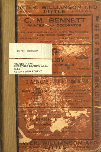 Vernon's city of Windsor, Sandwich, Walkerville (including Ford City) street, alphabetical, business and miscellaneous directory