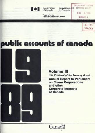 Public accounts of Canada, 1989, v