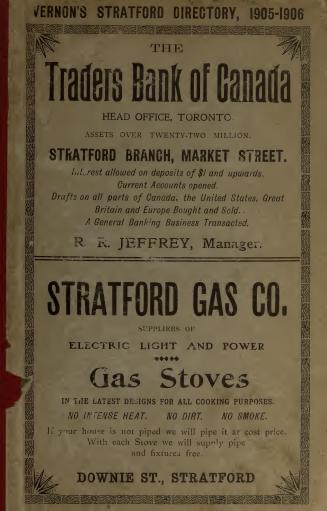 Vernon's City of Stratford directory : street, alphabetical, business and miscellaneous