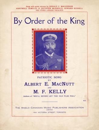 Cover features: title and composer information; inset facsimile photograph of George V, King of…