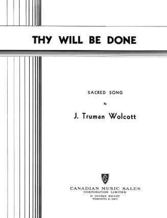 Thy will be done : sacred song