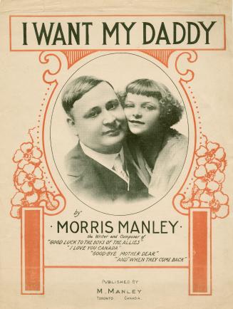 Cover features: title and composition information; inset facsimile photograph of Morris Manley …