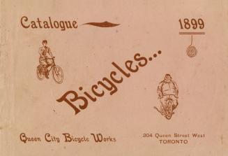 Pale pink cover with two small illustrations of people riding bicycles. Text in varied font typ…