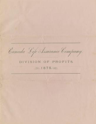 Canada Life Assurance Company division of profits 1875