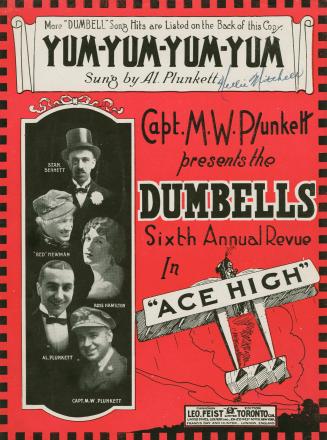 Cover features: title and composition information; inset facsimile photographs of the Dumbells,…