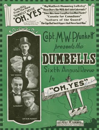 Cover features: title and composition information with list of hits from the Dumbells' revue, "…