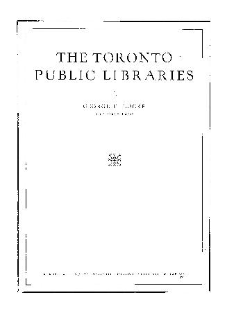 The Toronto Public Libraries