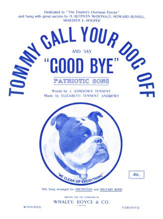 Cover features: title and composition information; inset facsimile photograph of a bulldog with…