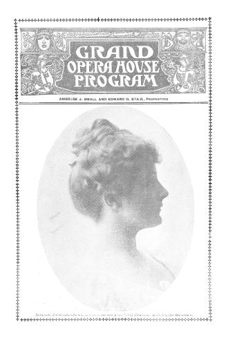 Grand Opera House program for "The show girl", music by H.L. Heartz and W.W. Corliss, based on …