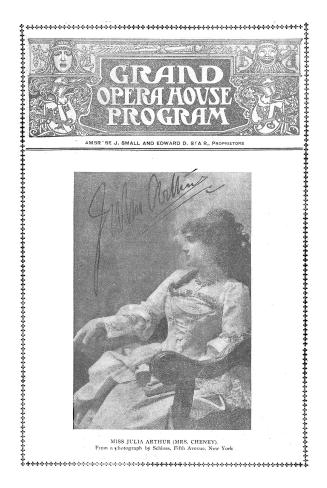 Grand Opera House program for "The bonnie briar bush" by James MacArthur, based on the stories …