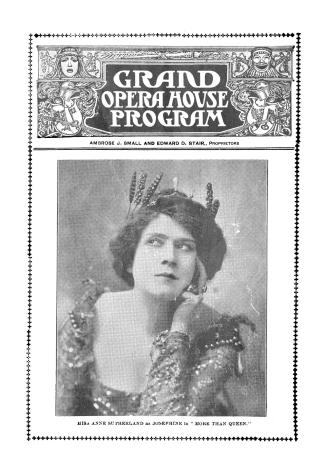 Grand Opera House (Toronto, Ont.). Program. 1903 November 23