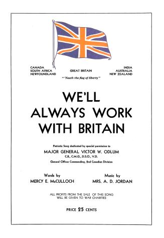 Cover features: title and composition information beneath drawing of the Royal Union flag (navy…