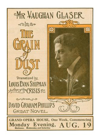 Grand Opera House playbill for "The grain of dust" by Louis Evan Shipman (based on David Graham…