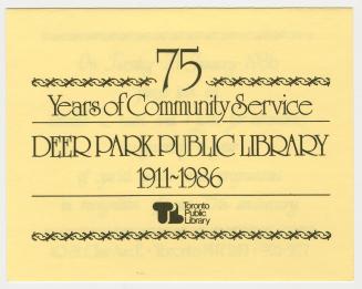 Invitation to library anniversary. 