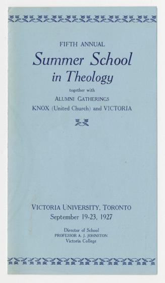 Fifth annual summer school in theology