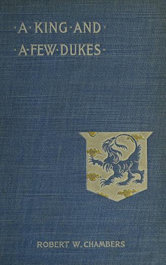 Book cover; blue cloth with title and author in silver. At bottom right is a silver crest with …