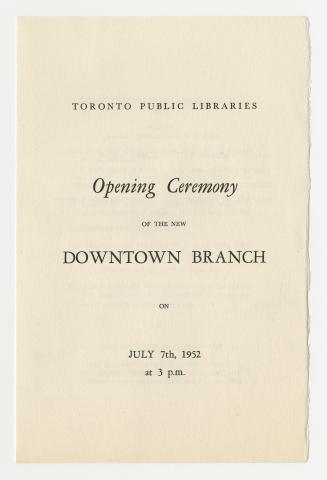 Invitation to library opening. 