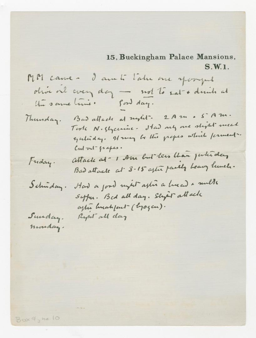 Manuscript letter in Arthur Conan Doyle's handwriting. 