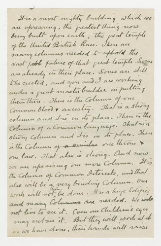 Manuscript letter in Arthur Conan Doyle's handwriting. 