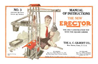 Cover has illustration of boy playing with a construction toy. To the right of image there is t…