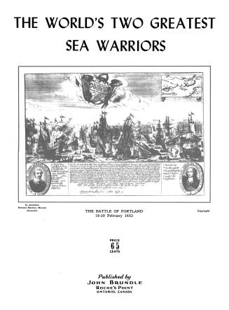 Cover features: title and composition information with illustrative images of Admiral Robert Bl…