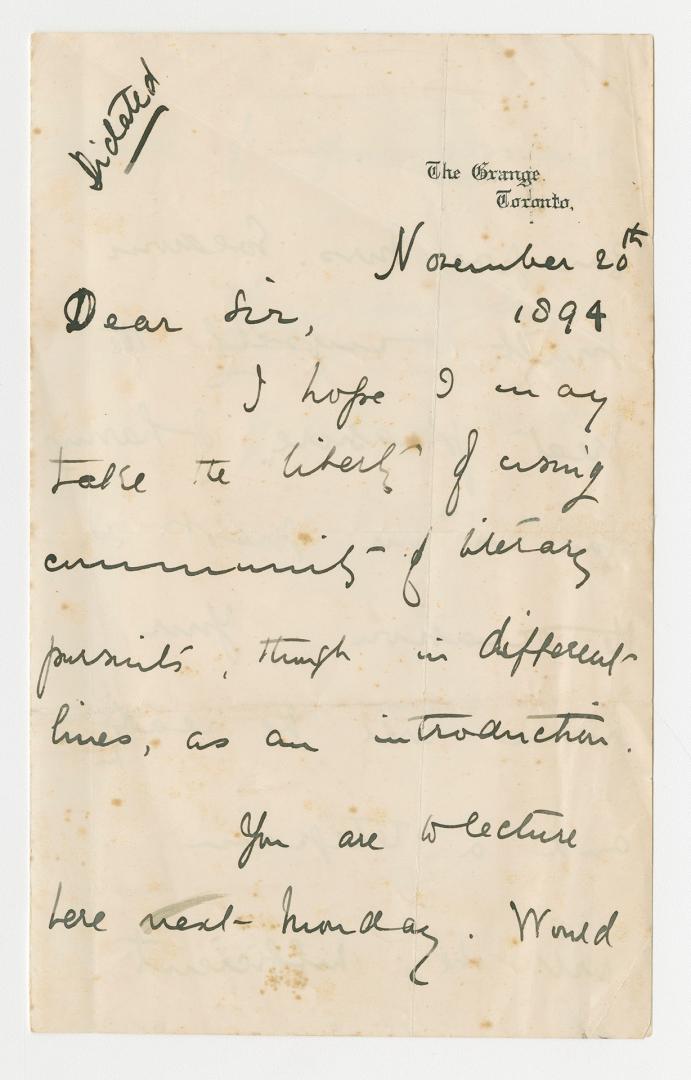 Manuscript letter.