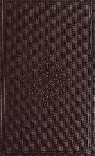 Book cover: dark red with stamped, eight-pointed design.