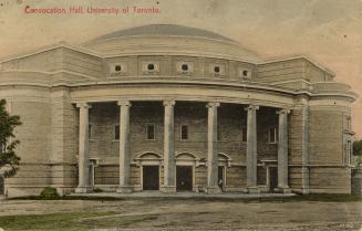 Black and white photograph of a large Beaux-Arts building with a domed roof.