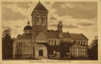 Sepia toned photograph of a large Beaux-Arts building with a central tower.