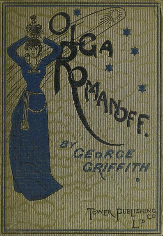 Book cover: Illustration of a woman raising a crown over her head as a comet streaks by behind …