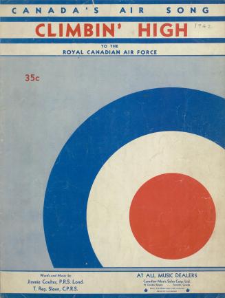 Cover features: title and composition information; background drawing of Allies' air symbol, a …