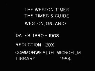 1 microfilm reel