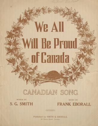 Cover features: title and composition information within drawing of a wreath of maple leaves wi…