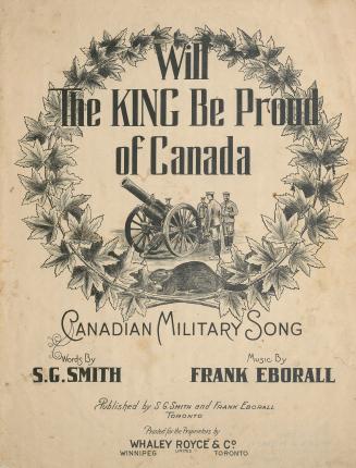 Cover features: title and composition information within a wreath of maple leaves, soldiers sta ...