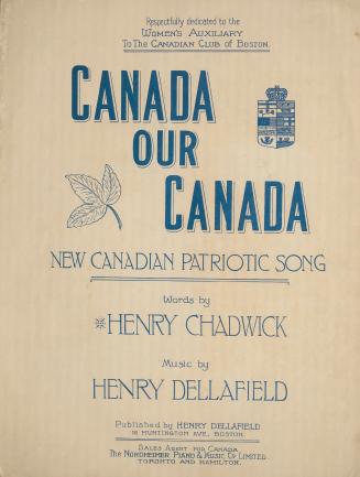 Cover features: title and composition information; drawing of a maple leaf and Canadian crest (…