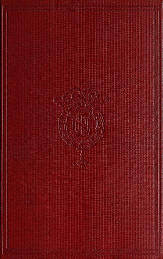 Book cover: Red cloth with the letters "N" and "L" intertwined and enclosed in a wreath.