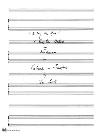 Signed holograph sheet music of "The bonny wee mare : a horse race ballad from an Irish fragmen…