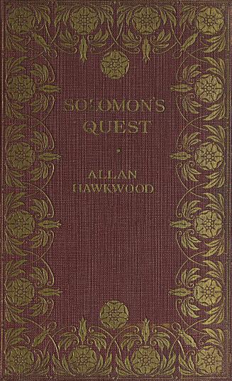 Book cover: Dark red with border of gold flowers.