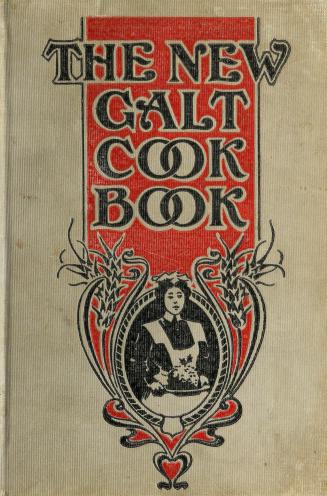 Cover has text in varied font type with illustration of a woman in Victorian dress holding a pu…